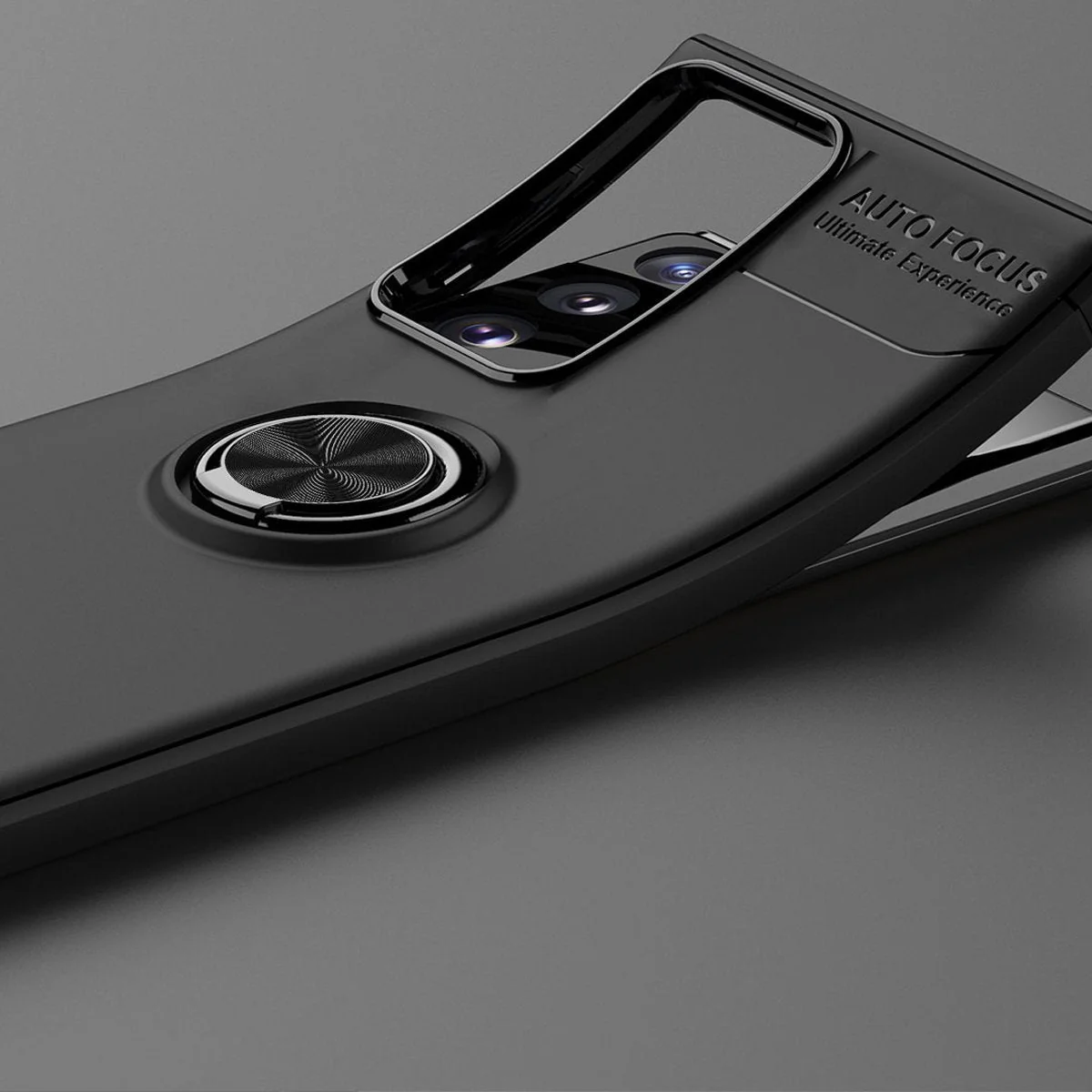 Galaxy Note 20 Series Metallic Finger Ring Holder Matte Case - Image 6