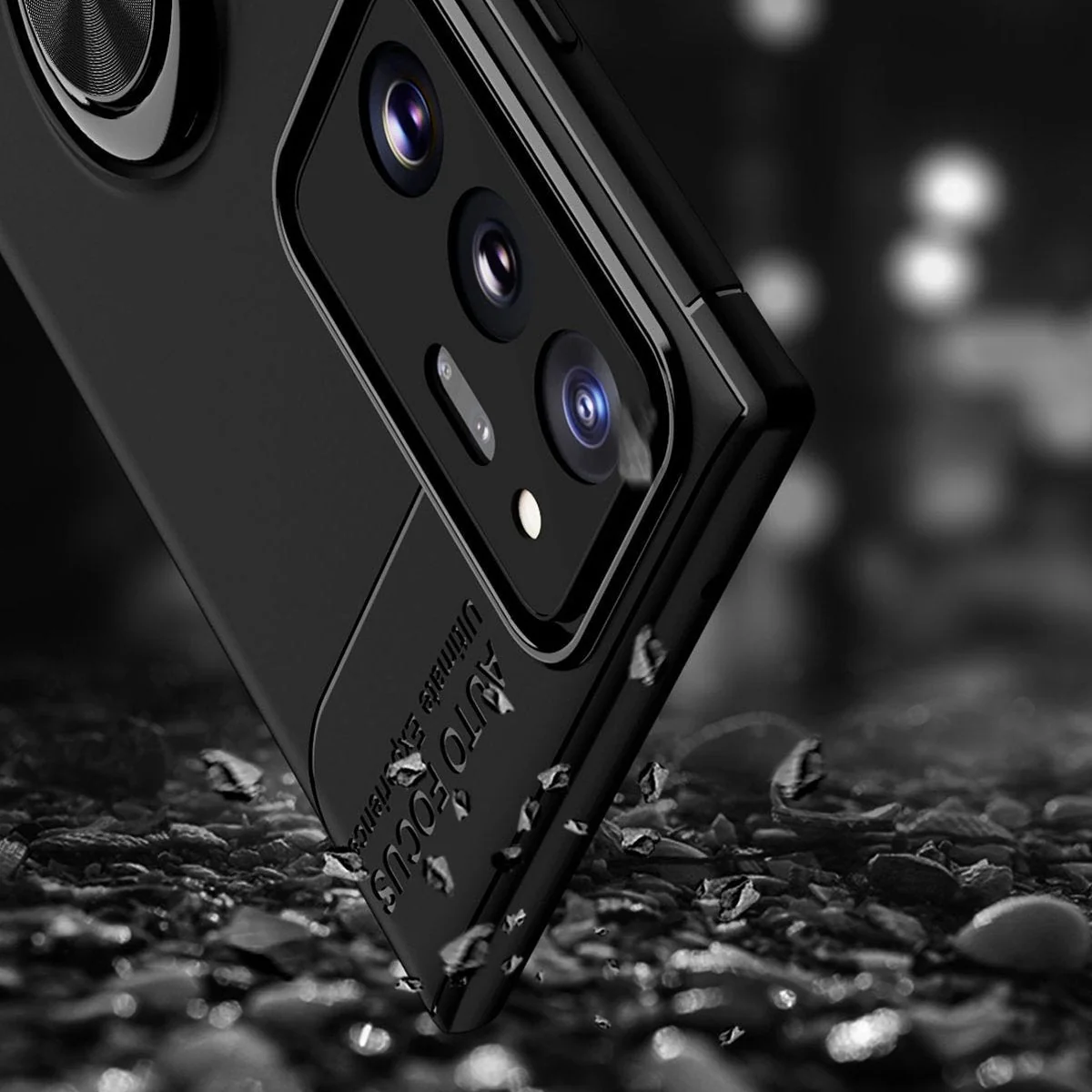 Galaxy Note 20 Series Metallic Finger Ring Holder Matte Case - Image 9