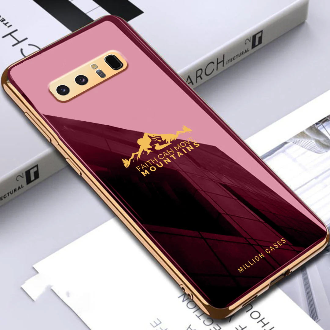 Galaxy Note 8 Sierra Pattern Electroplating Glass Case - Image 5