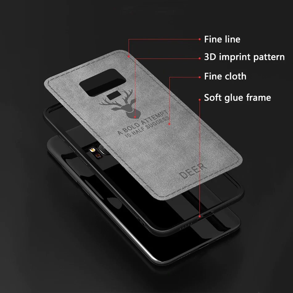 Galaxy Note 9 (3 in 1 Combo) Deer Case + Tempered Glass + Earphones - Image 17