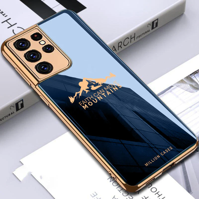 Galaxy S Series For Sierra Pattern Electroplating Glass Case - Image 3