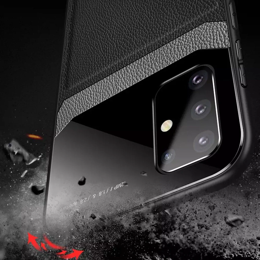 Galaxy S Series Sleek Slim Leather Glass Case - Image 3