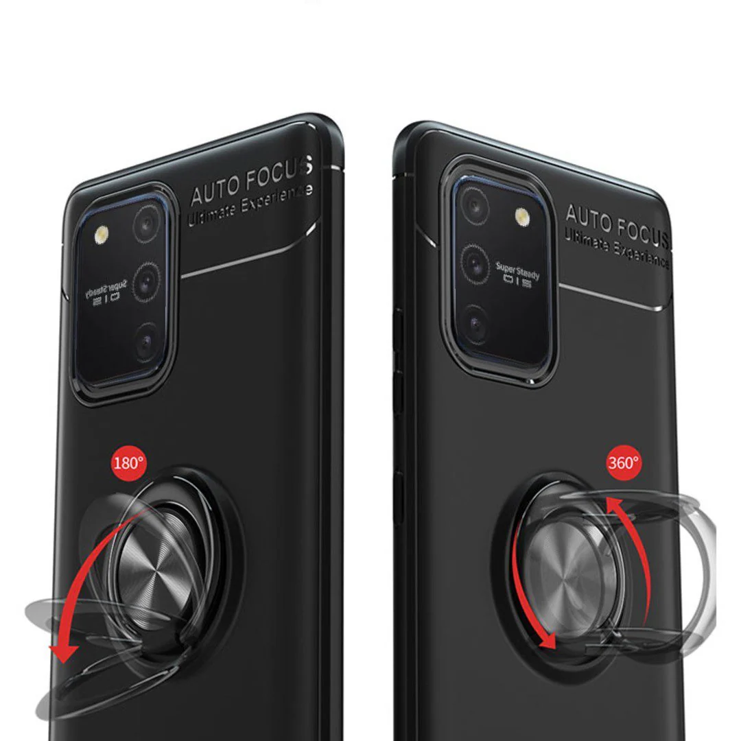 Galaxy S10 Lite (3 in 1 Combo) Metallic Ring Case + Tempered Glass + Earphones - Image 6