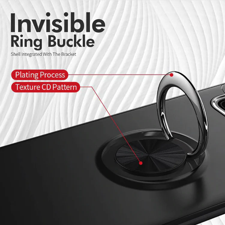 Galaxy S10 Metallic Finger Ring Holder Matte Case - Image 10