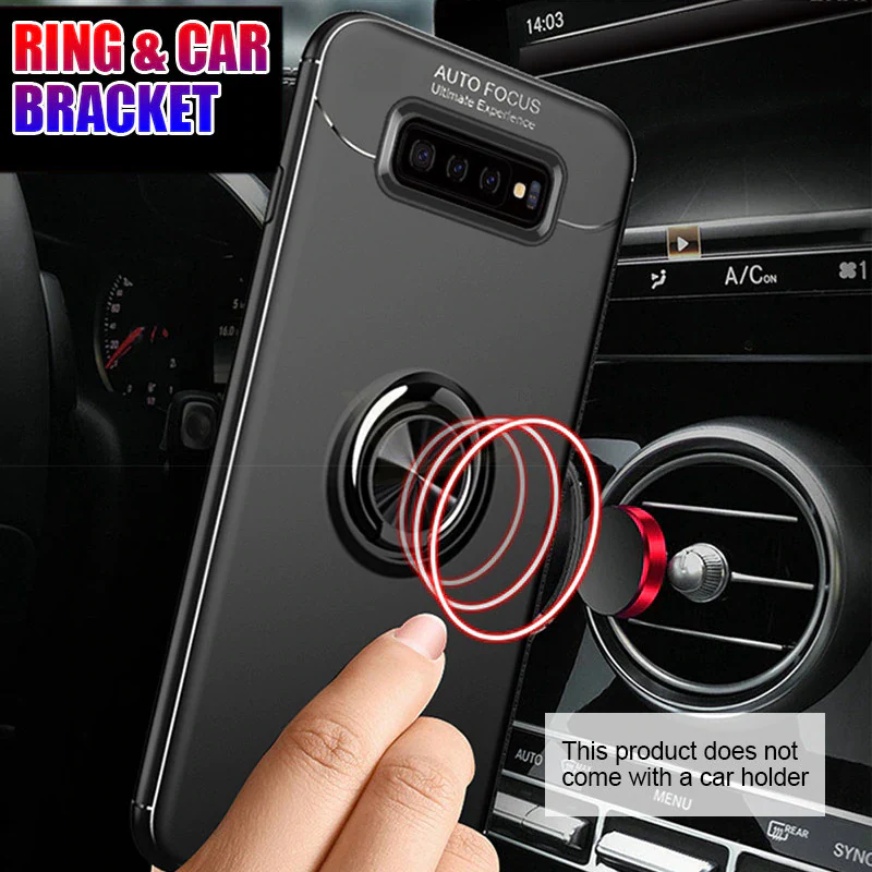 Galaxy S10 Metallic Finger Ring Holder Matte Case - Image 8