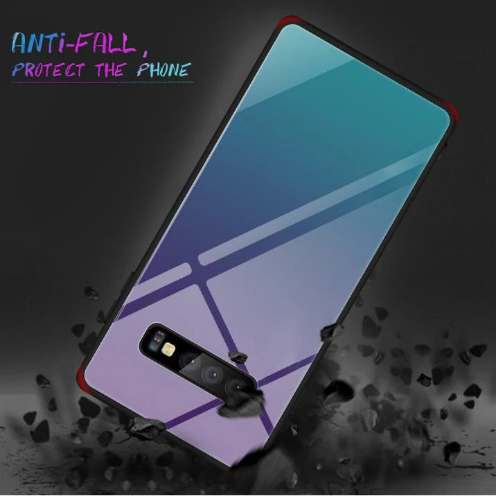 Galaxy S10 Plus Gradient Soft Edge Glass Back Case - Image 11