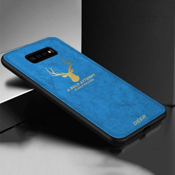 Galaxy S10 Plus Luxury Gold Textured Deer Pattern Soft Case - Image 2