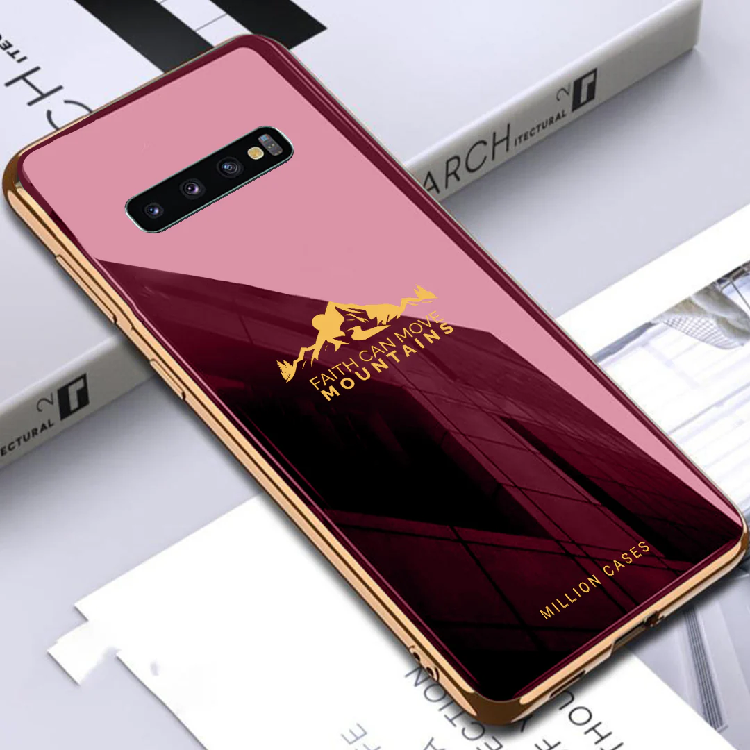 Galaxy S10 Plus Sierra Pattern Electroplating Glass Case - Image 5