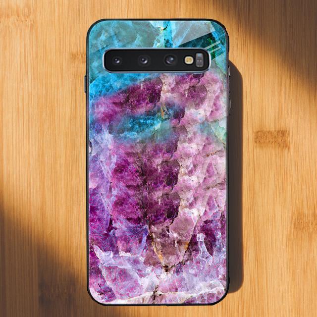 Galaxy S10 Soothing Sea Pattern Marble Glass Back Case - Image 3