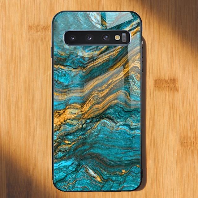 Galaxy S10 Soothing Sea Pattern Marble Glass Back Case - Image 6