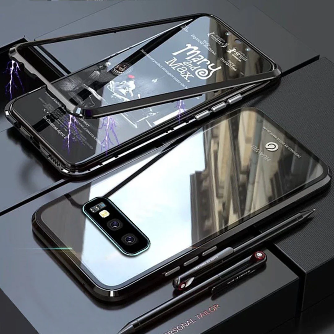 Galaxy S10e Electronic Auto-Fit Magnetic Glass Case - Image 2