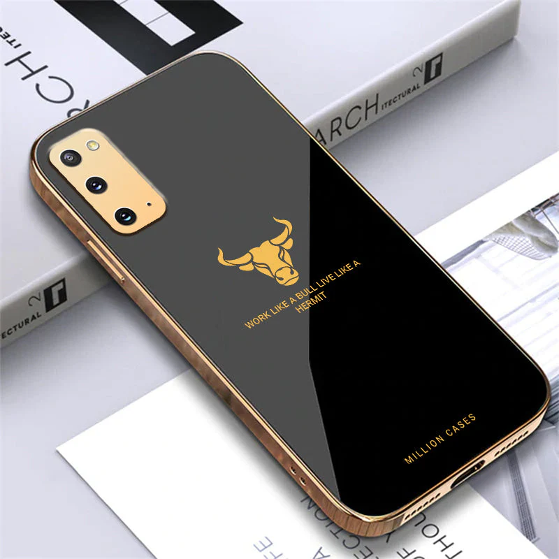 Galaxy S20 Electroplating Bull Pattern Glass Case - Image 3