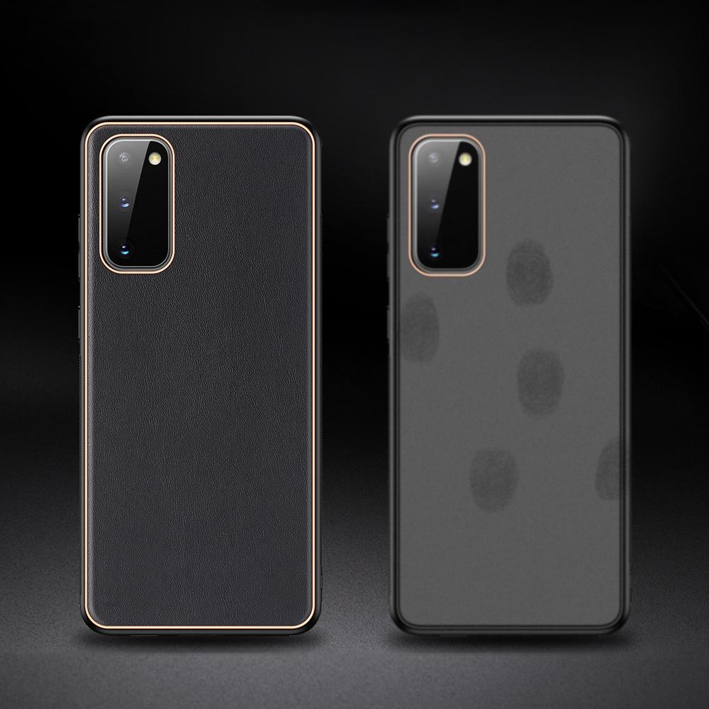 Galaxy S20 Leather Textured Gold Plated Case - Image 3