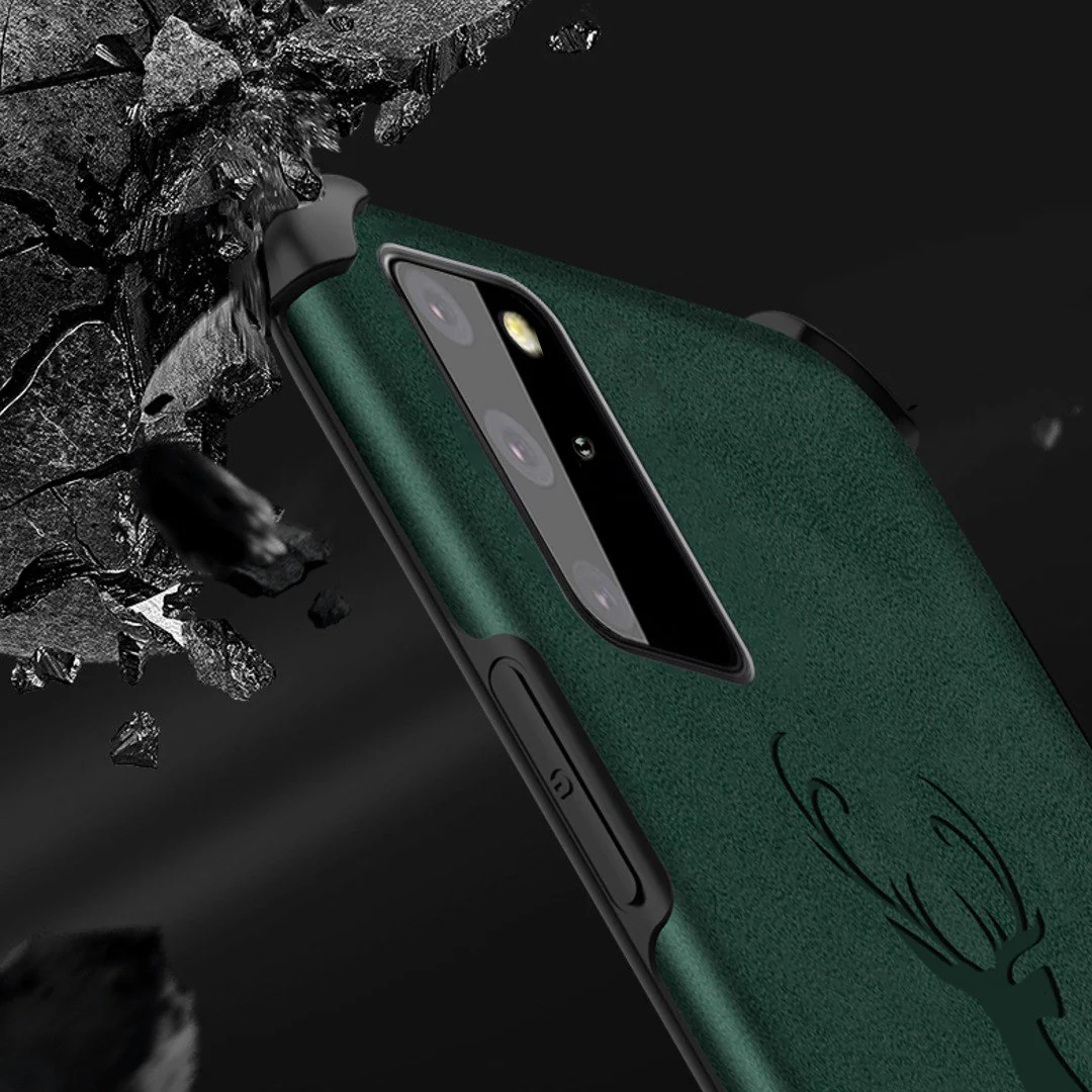 Galaxy S20 Plus Shockproof Deer Leather Texture Case - Image 4