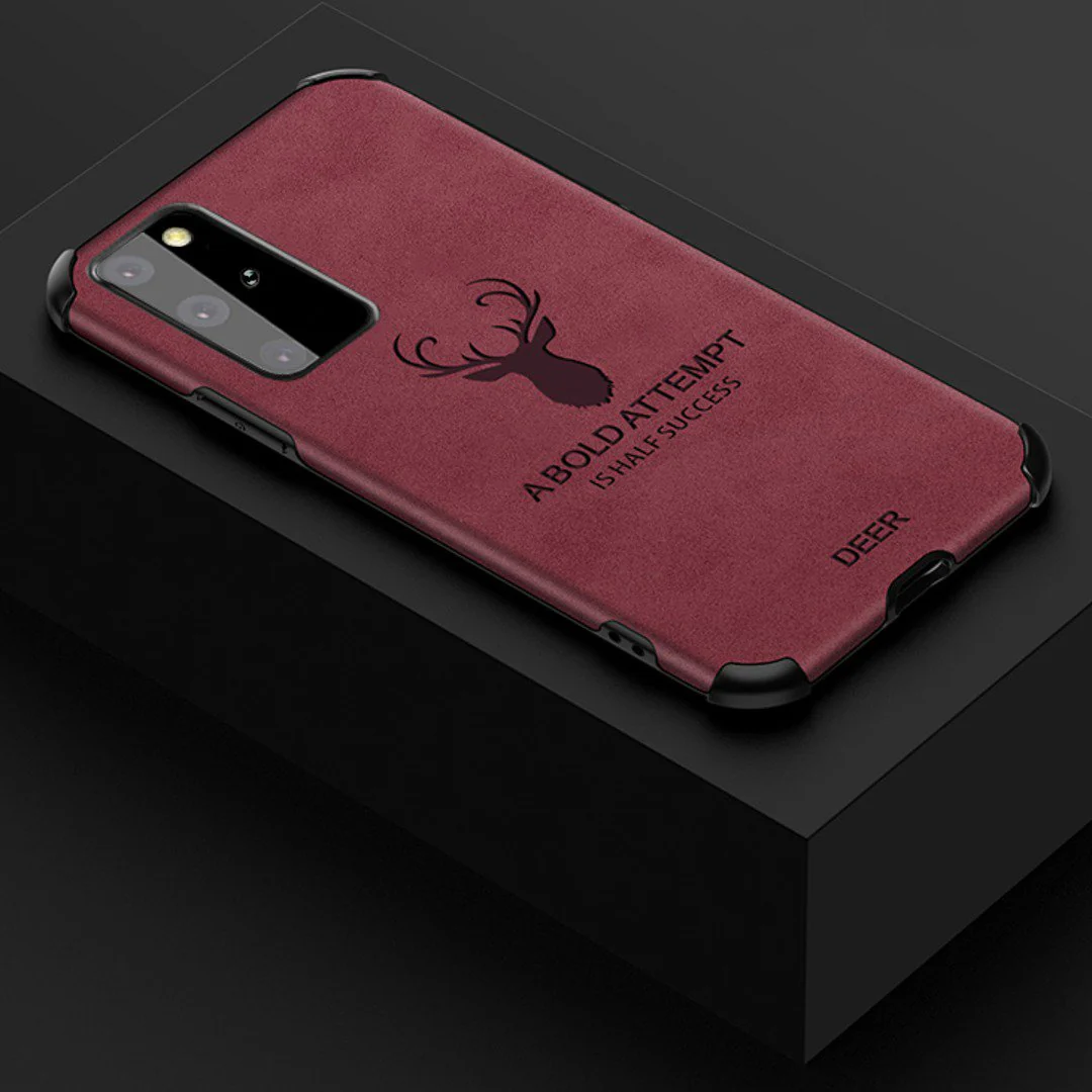 Galaxy S20 Plus Shockproof Deer Leather Texture Case - Image 5