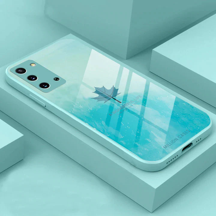 Galaxy S20 Series Watercolor Mapple Leaf Glass Case - Image 2
