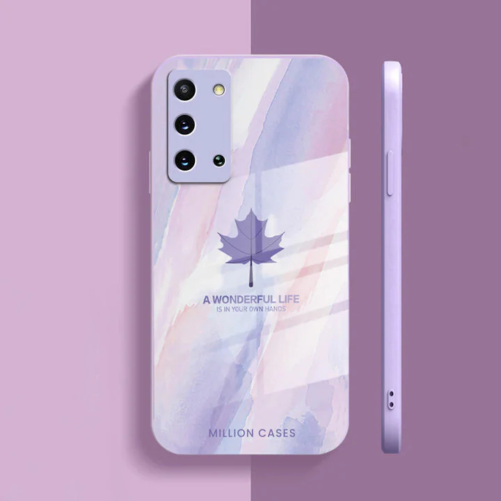 Galaxy S20 Series Watercolor Mapple Leaf Glass Case - Image 4