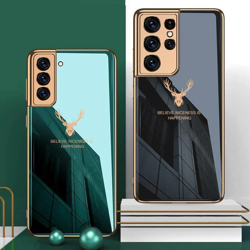 Galaxy S21 Plus Deer Electroplating Glass Case - Image 4