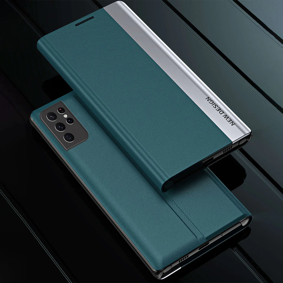 Galaxy S21 Ultra PU Leather Side Window Flip Case - Image 3
