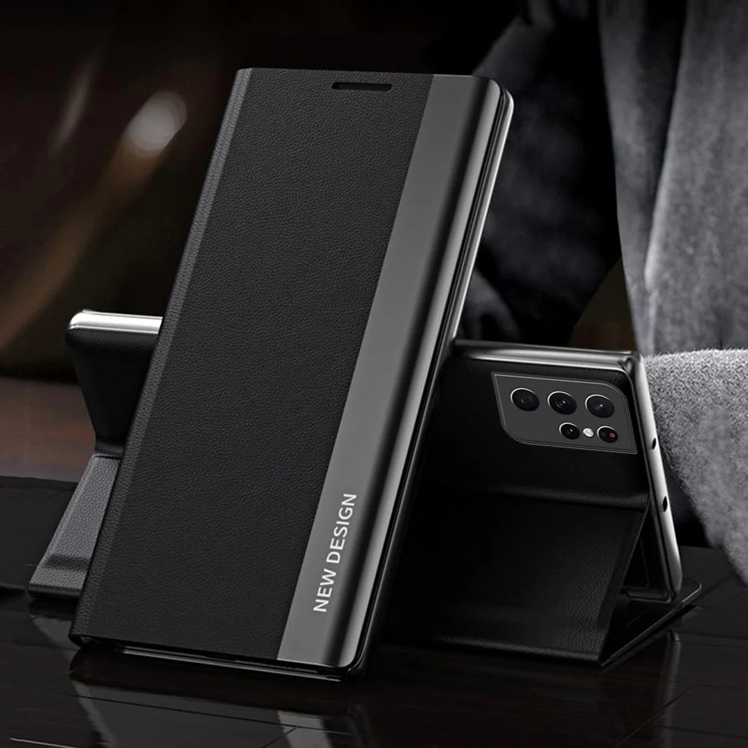 Galaxy S21 Ultra PU Leather Side Window Flip Case - Image 4