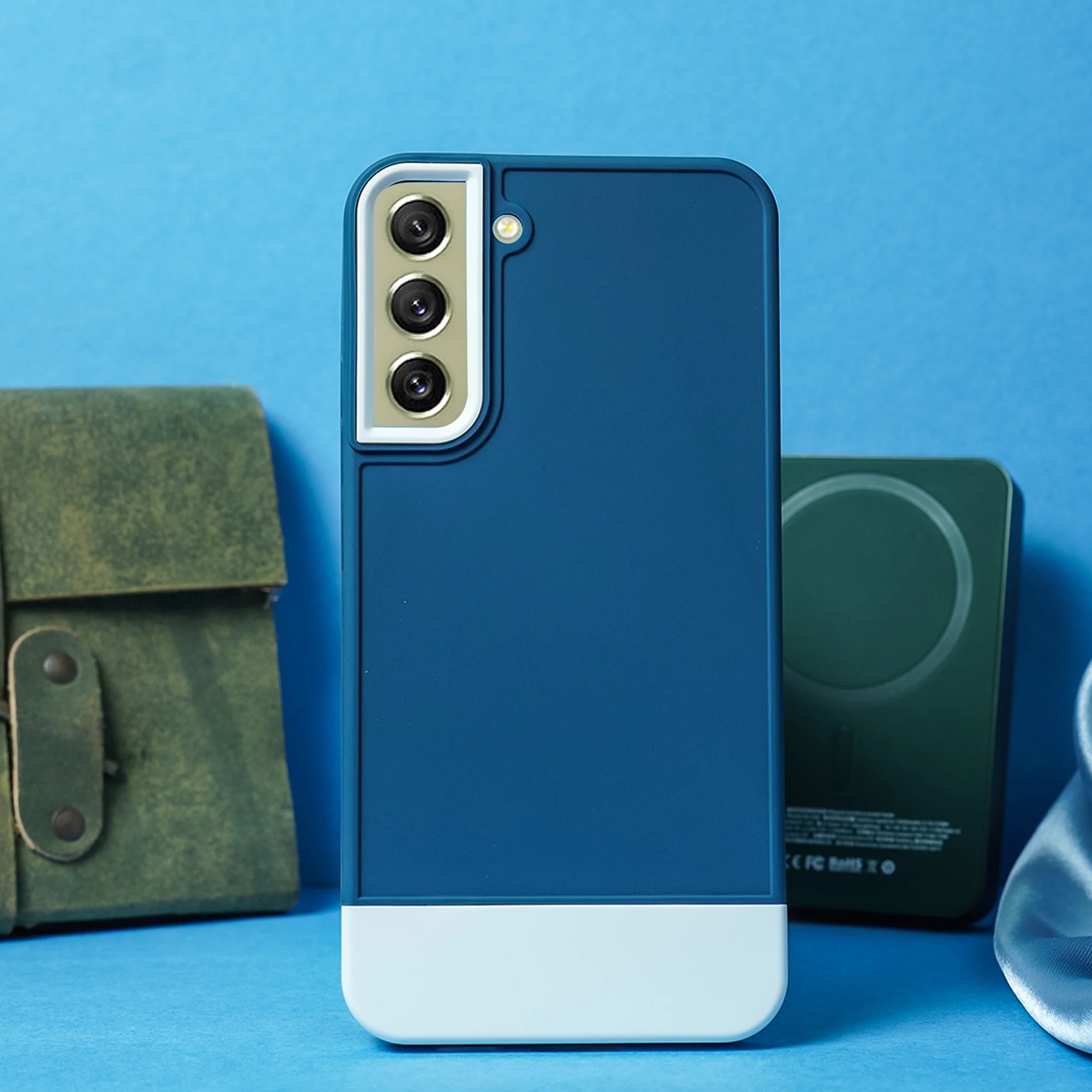 Galaxy S22 Plus Contrasting Hybrid Armor Bumper Case - Image 5