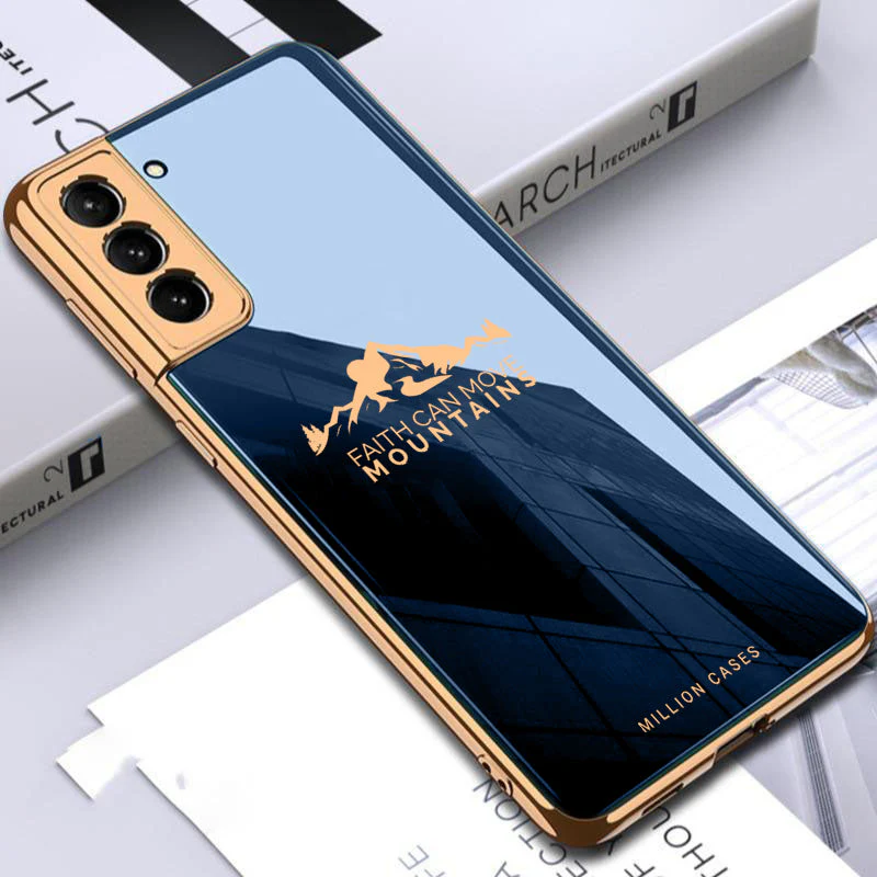 Galaxy S22 Plus Sierra Pattern Electroplating Glass Case - Image 4