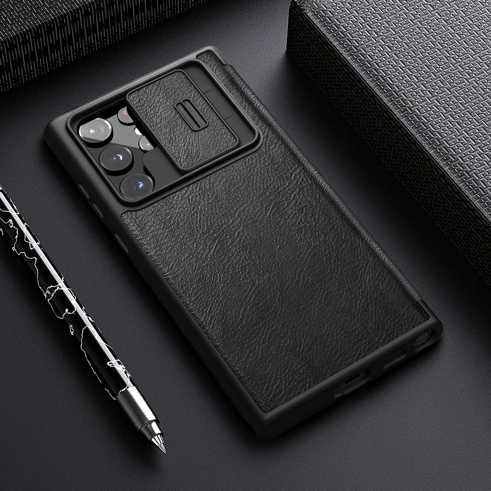 Camera Protection QIN Leather Flip Case - Samsung - Image 2