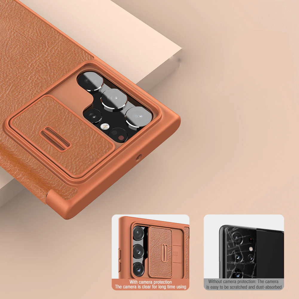 Camera Protection QIN Leather Flip Case - Samsung - Image 4