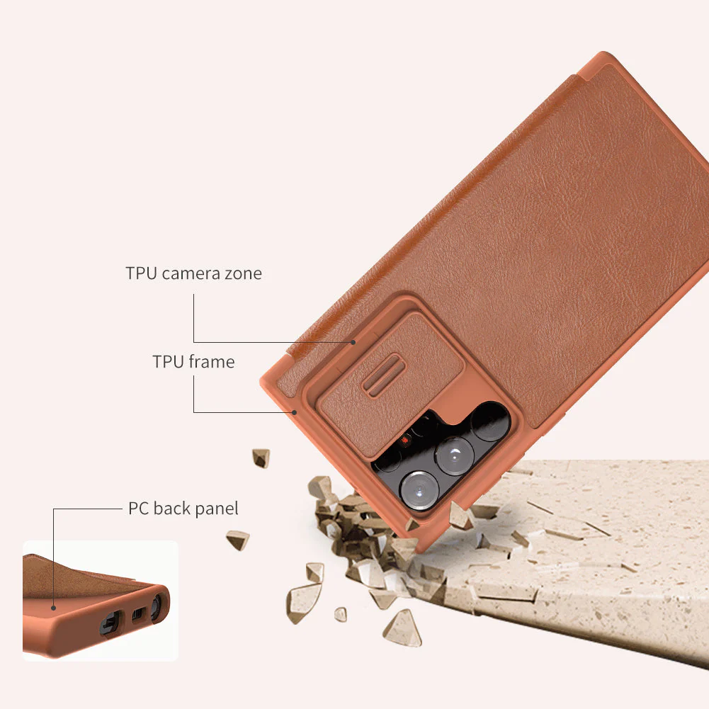 Camera Protection QIN Leather Flip Case - Samsung - Image 5