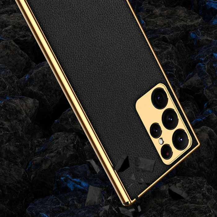 Electroplated Leather Texture Case - Samsung - Image 4