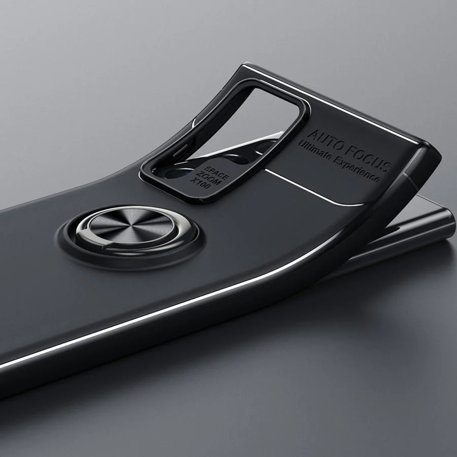 Galaxy S22 Series Metallic Finger Ring Holder Matte Case - Image 3