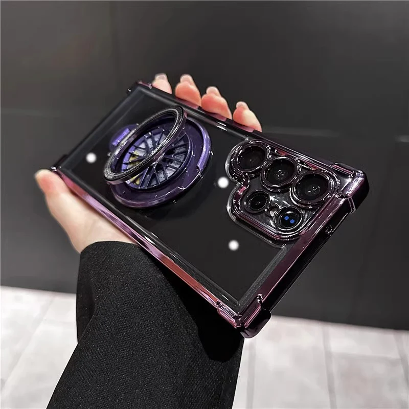 Galaxy S25 Series Electroplated Rotating Gyro Magnetic Case - Image 6