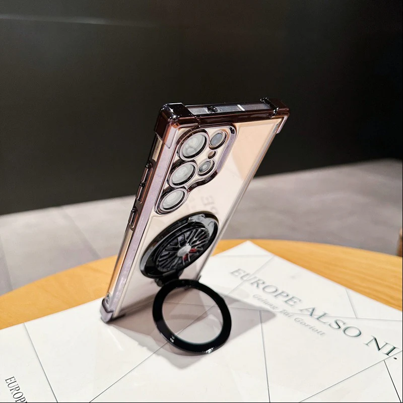 Galaxy S25 Series Electroplated Rotating Gyro Magnetic Case - Image 7