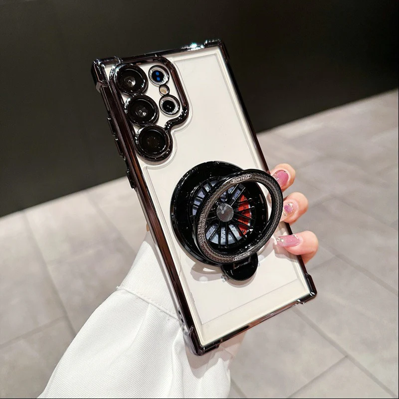 Galaxy S25 Series Electroplated Rotating Gyro Magnetic Case - Image 8