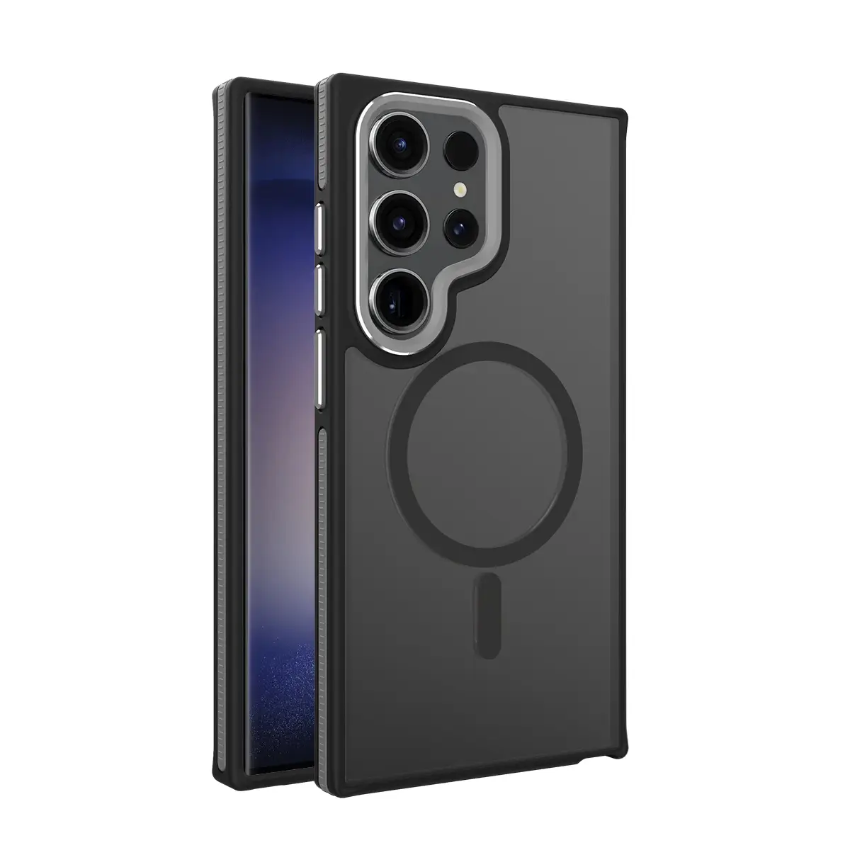 Galaxy S25 Series Frosted Dual Tone Stripe Magnetic Case - Image 4