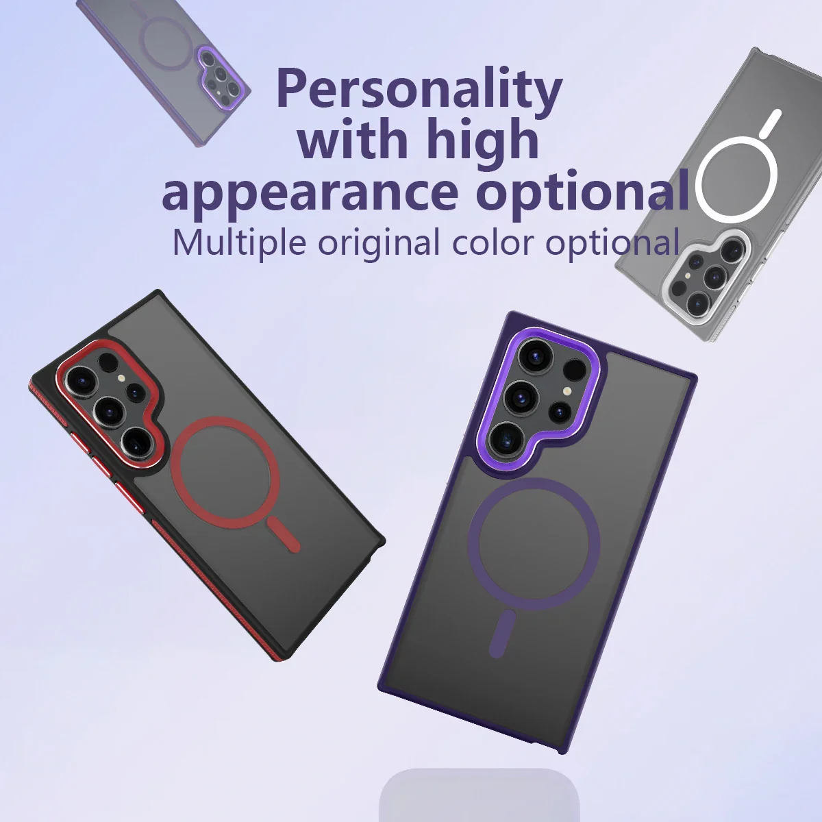 Galaxy S25 Series Frosted Dual Tone Stripe Magnetic Case - Image 6