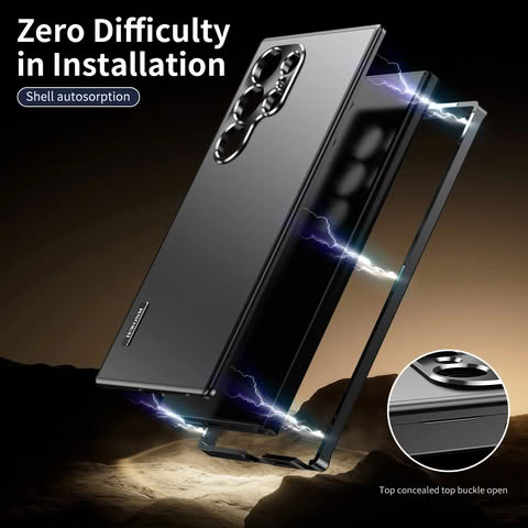 Galaxy S25 Series Luxury Magnetic Metal Frame Case - Image 4