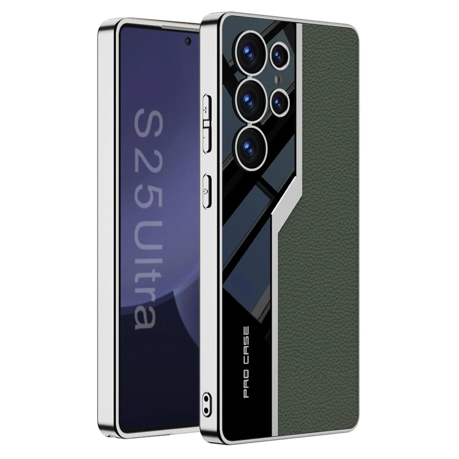 Galaxy S25 Series Quilted Classic Plain Leather Craft Case - Image 8