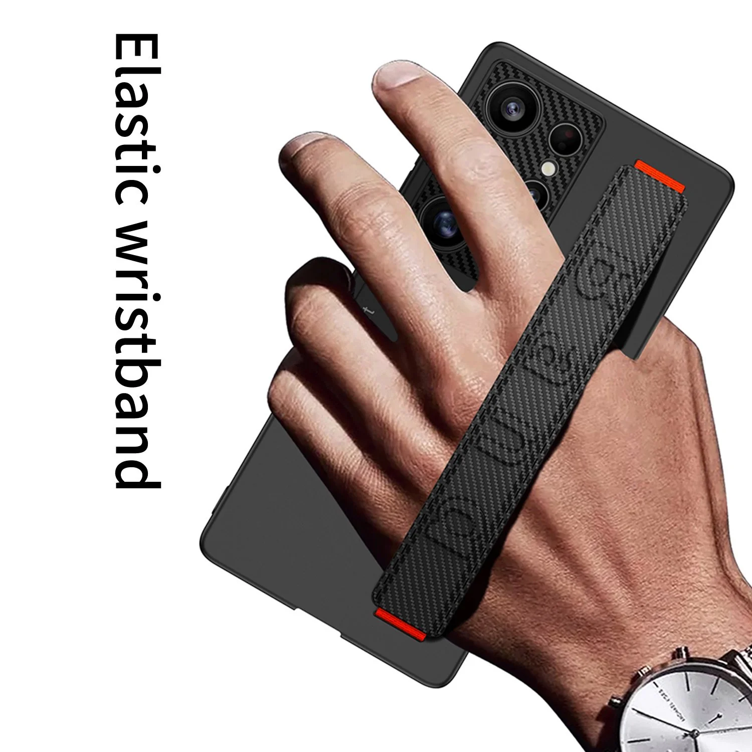 Galaxy S25 Series Magnetic Hinge Case with Pen Holder and Wrist Strap - Image 12