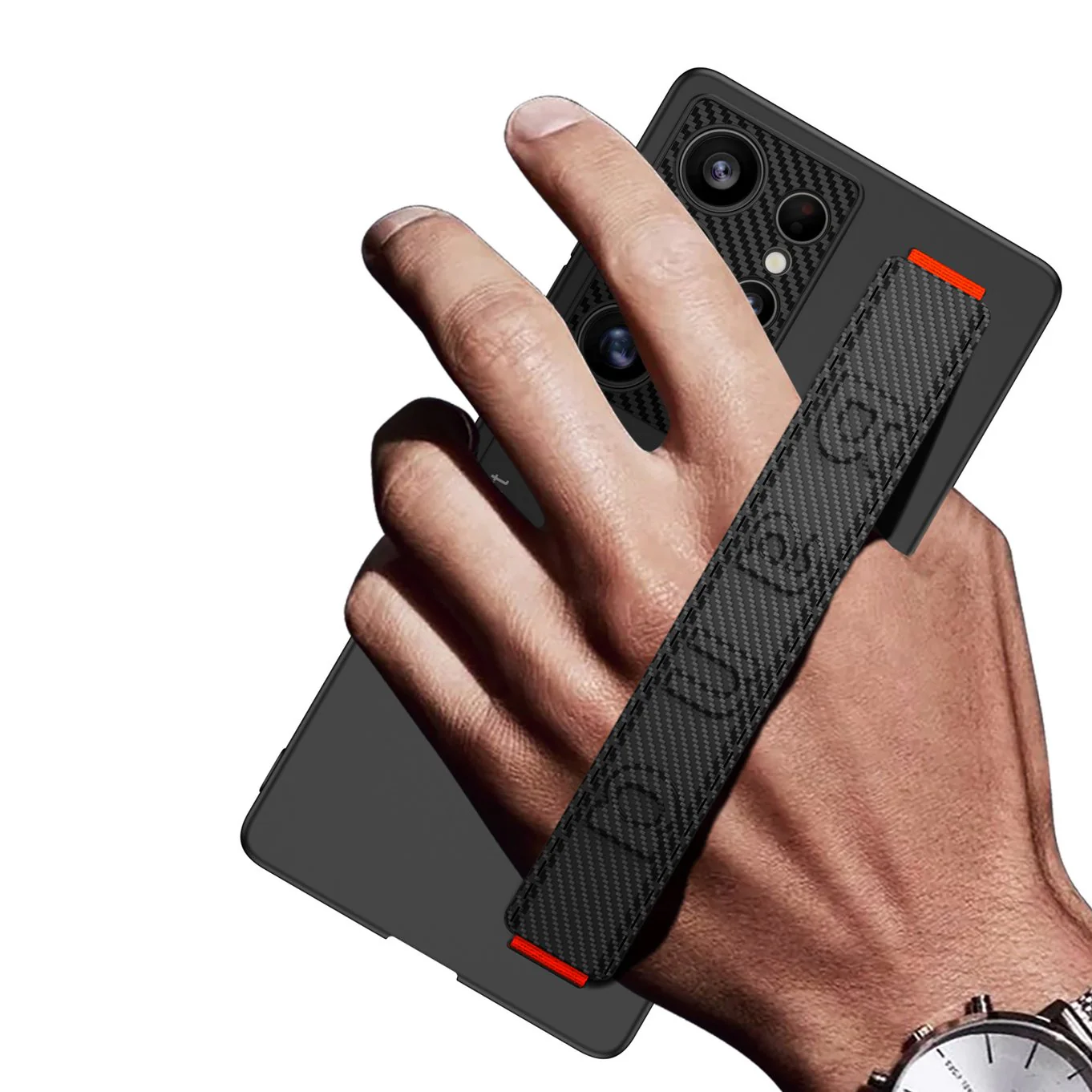 Galaxy S25 Series Magnetic Hinge Case with Pen Holder and Wrist Strap - Image 7