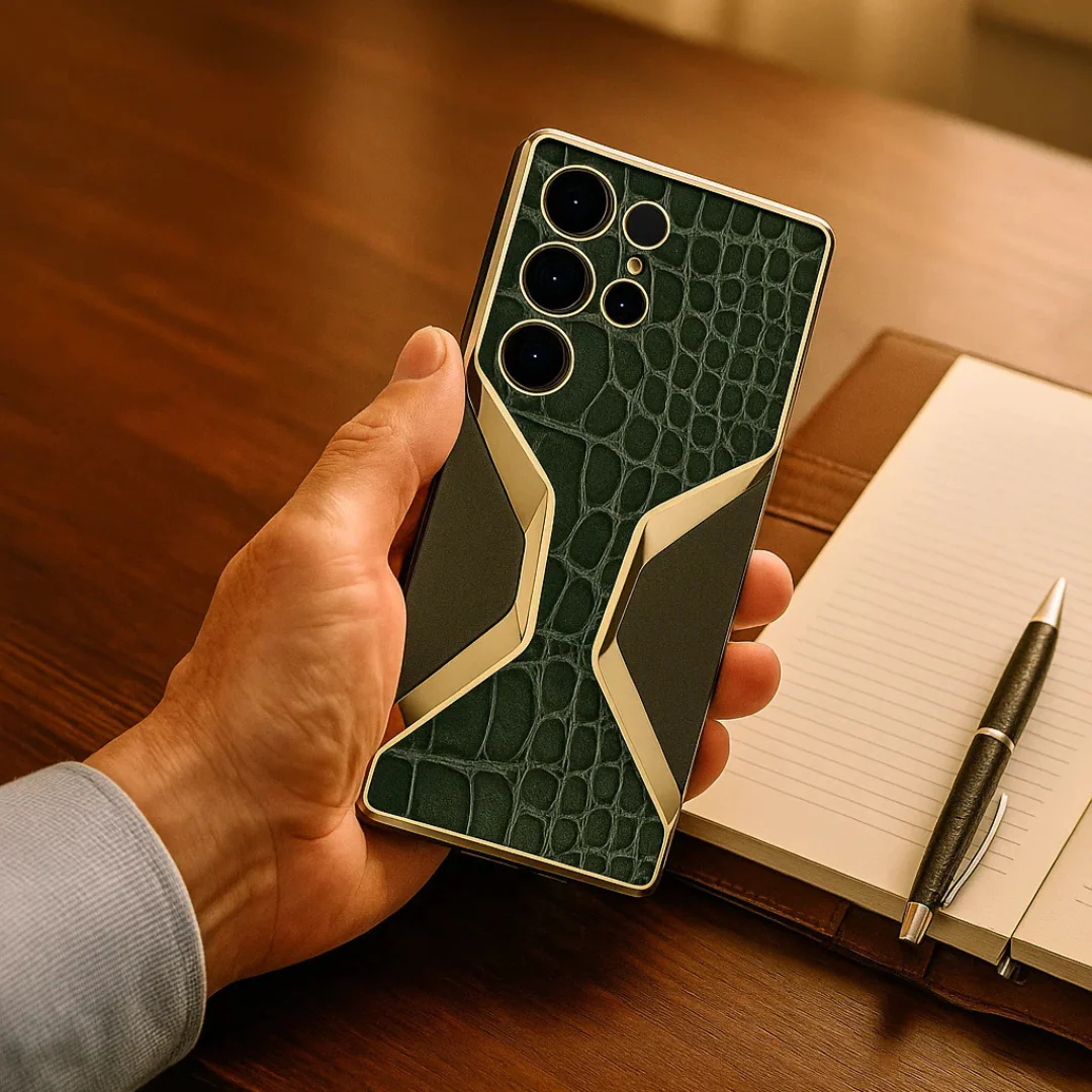 Galaxy S25 Ultra Electroplated Alligator Pattern PU Leather Case - Image 4