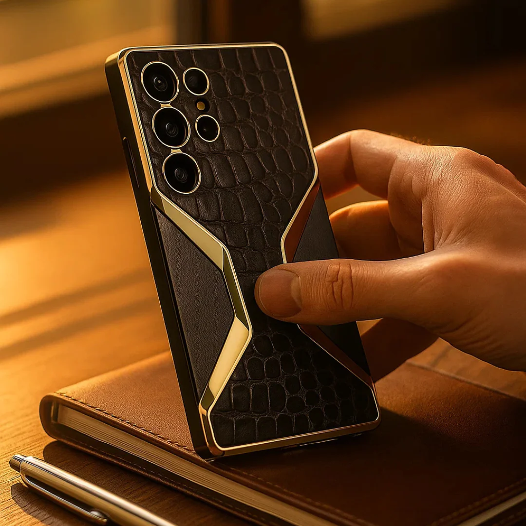 Galaxy S25 Ultra Electroplated Alligator Pattern PU Leather Case - Image 6