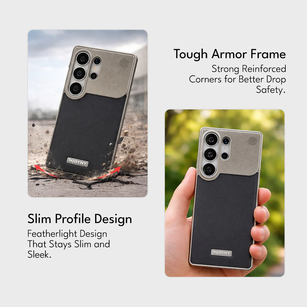 Galaxy S26 Series Aero Flex Premium Metallic Leather Case - Image 7