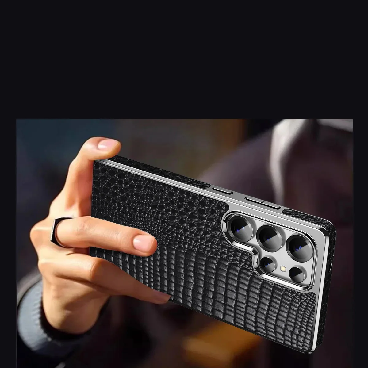 Galaxy S26 Series Alpha Croc Texture Leather Case - Image 4