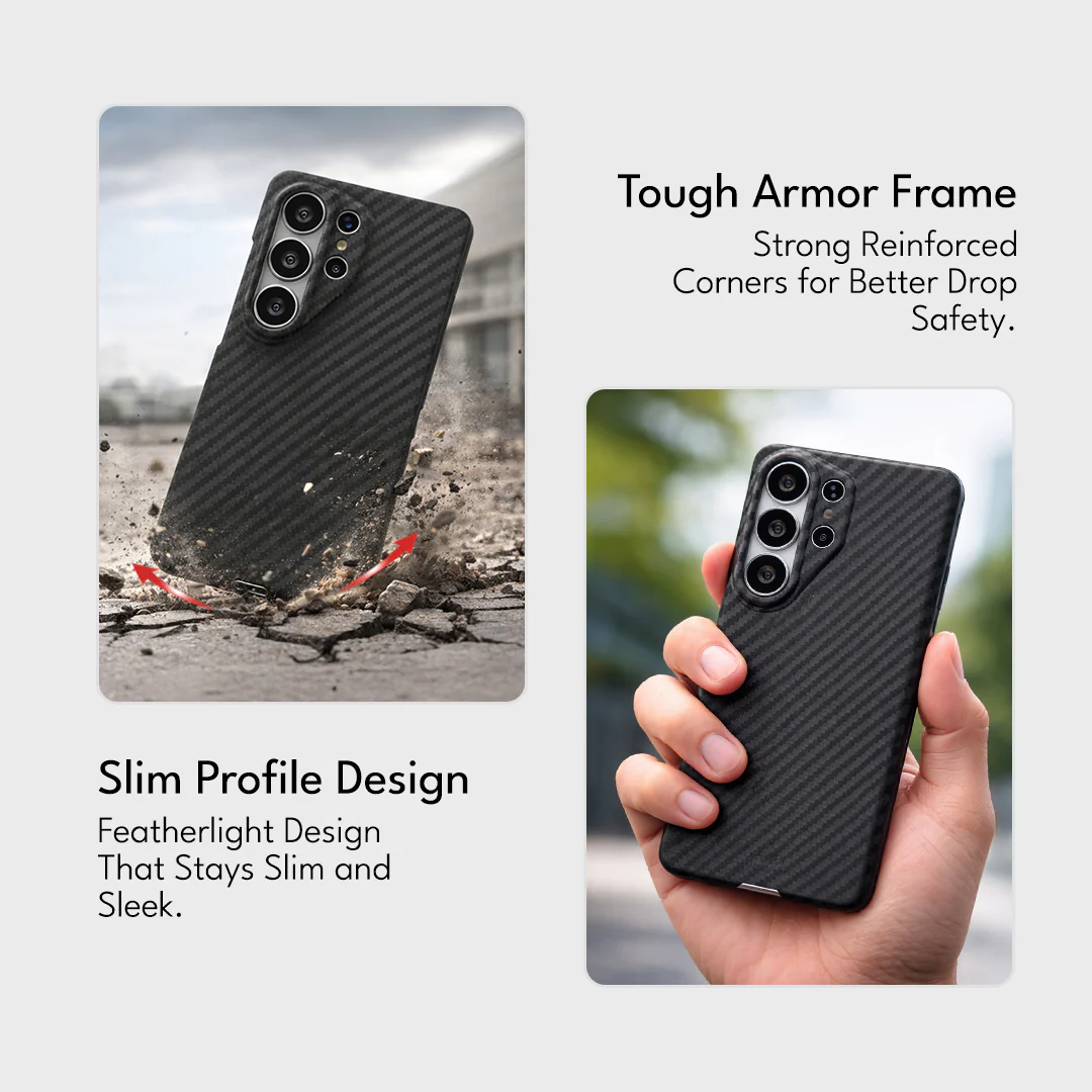 Galaxy S26 Series Carbon Lattice Ember Edge Case - Image 5