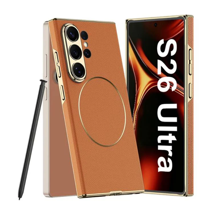 Galaxy S26 Series Electro Chrome Textured Leather Hybrid Case - Image 2