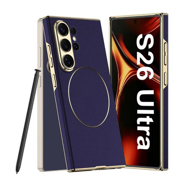 Galaxy S26 Series Electro Chrome Textured Leather Hybrid Case - Image 4