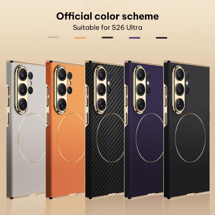 Galaxy S26 Series Electro Chrome Textured Leather Hybrid Case - Image 8