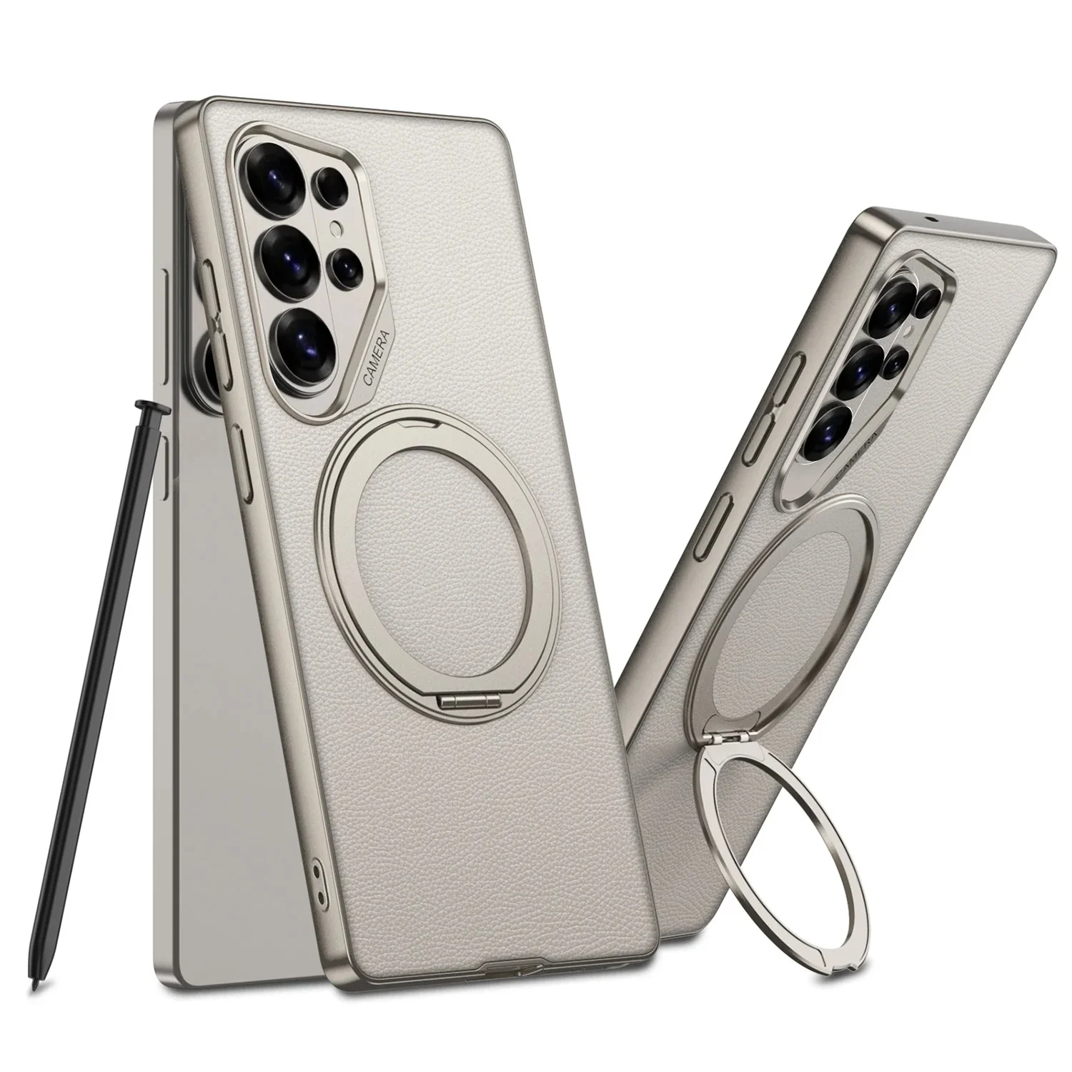 Galaxy S26 Series Elite Leather Textured MagSafe Case - Image 3