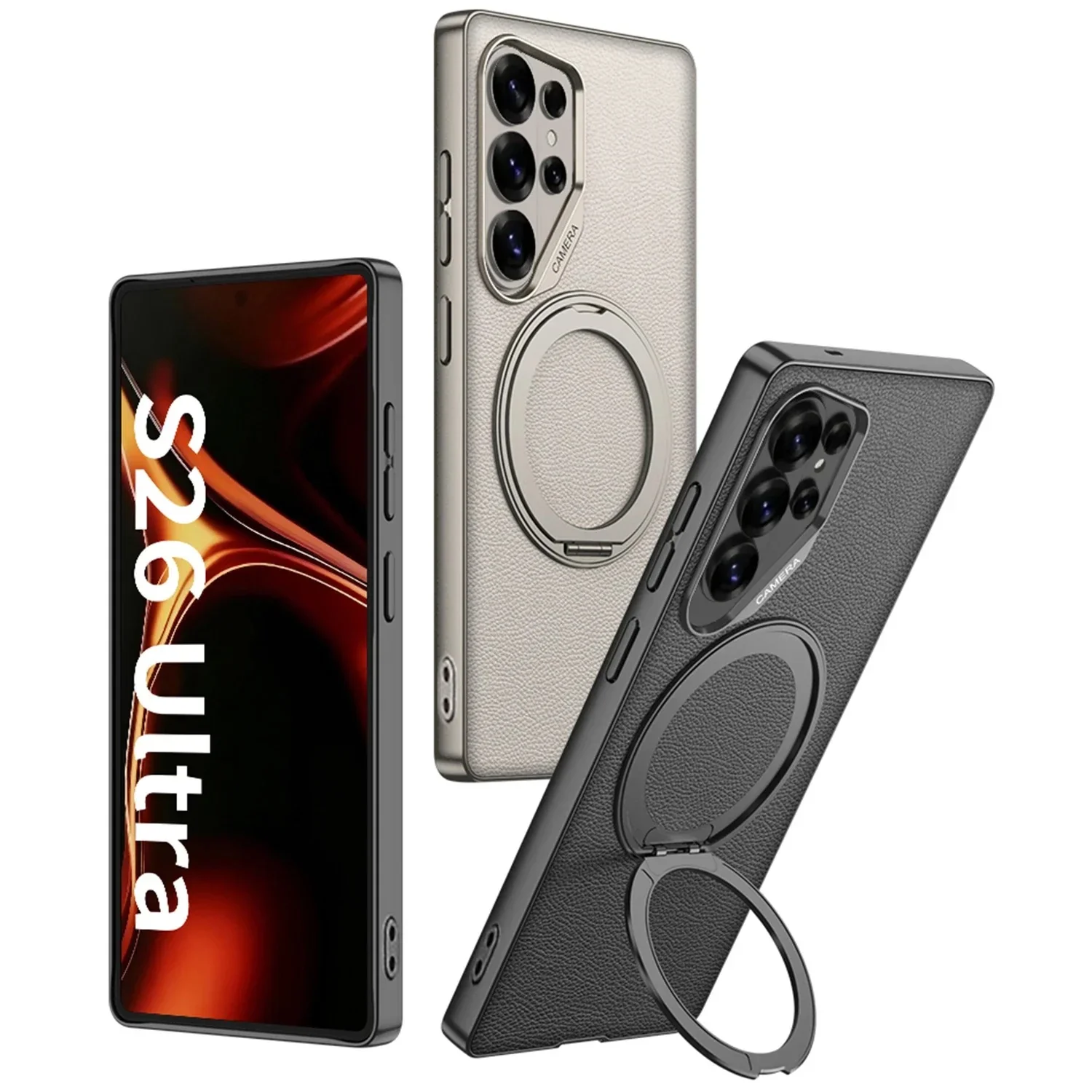 Galaxy S26 Series Elite Leather Textured MagSafe Case - Image 6